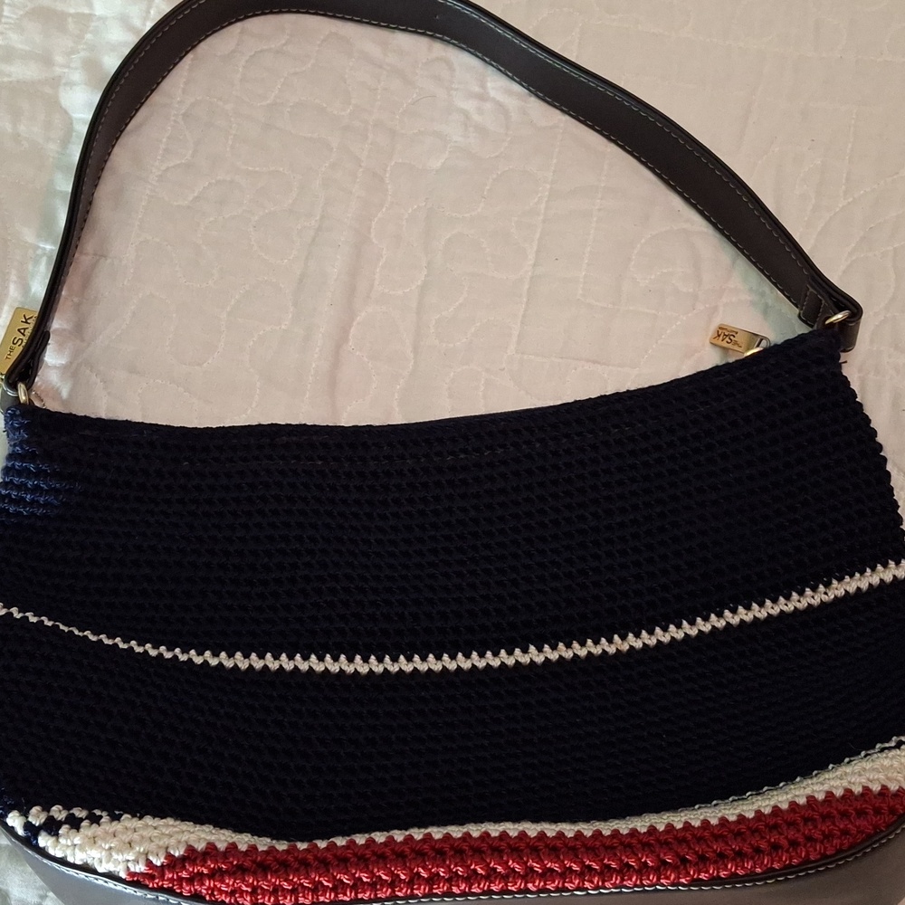 The Sak Tricolor Knit Shoulder Bag